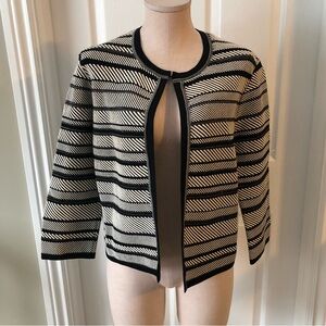 Gerard Darel Chic Striped Black and White Cardigan